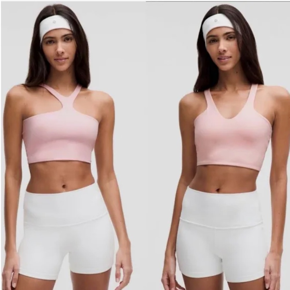 Lululemon Pink Bend this V and racer bra * light support A-C cups